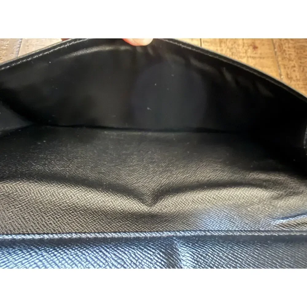 Louis Vuitton Wallet Mens Black Monogram Canvas Long Zip Around Spain Logo